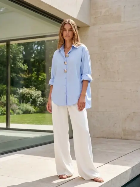 Chemise Oversize à Boutons
