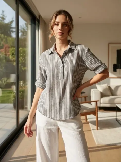 Chemise oversize à rayures