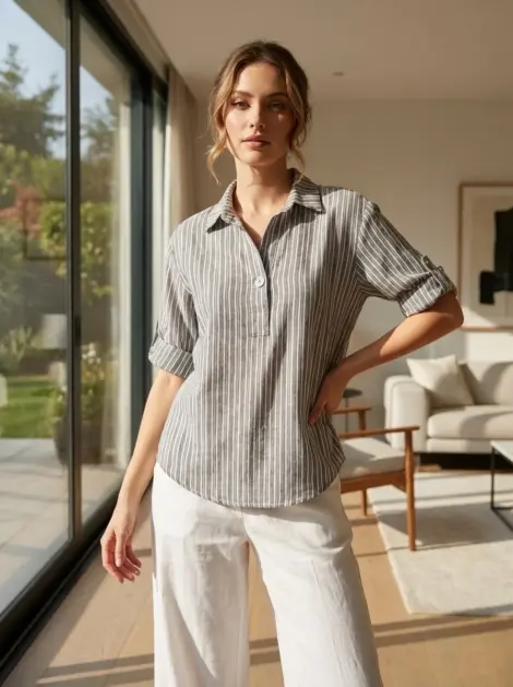 Chemise oversize à rayures