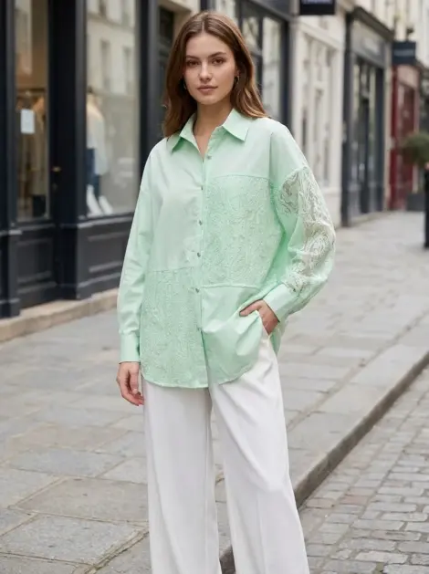 Chemise Patchwork Dentelle