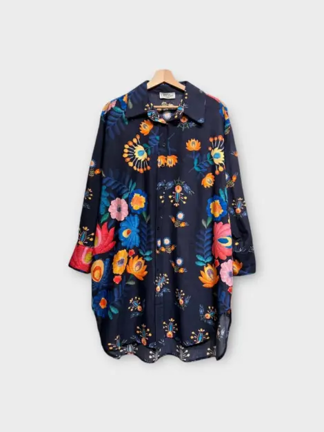 Chemise/Tunique Robe oversize imprimé à fleurs 100% coton