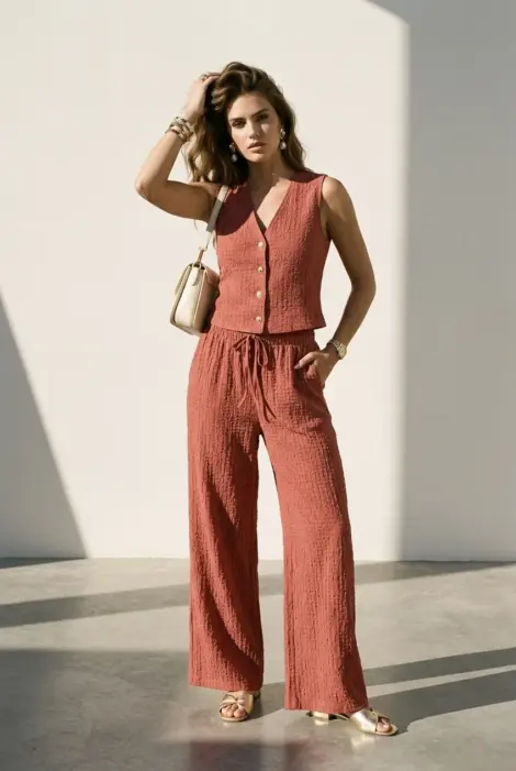 Ensemble pantalon en lin