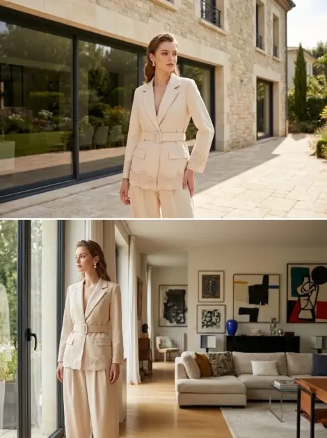 Ensemble tailleur décontracté pour femme