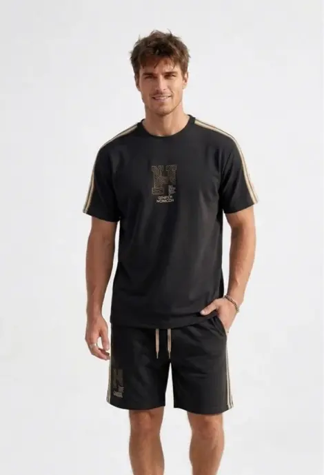 Ensemble uni homme tshirt col rond et short