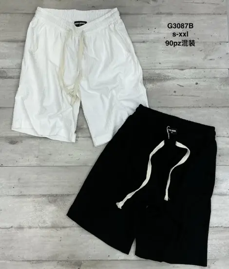 Ensemble uni texturé homme chemisette avec deux poches a l'avant et short