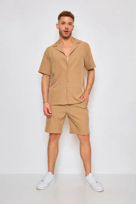 Ensembles uni chemisette et short homme