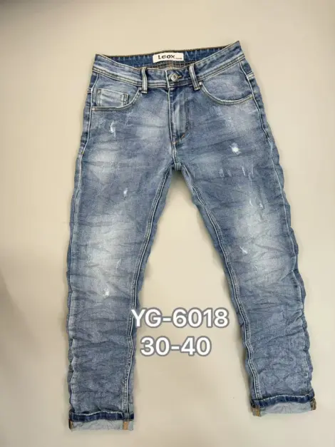 Jean Homme Bleu Délavé Slim Used