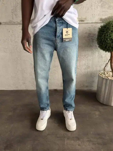 Jean uni homme bleu BOYFRIEND FIT