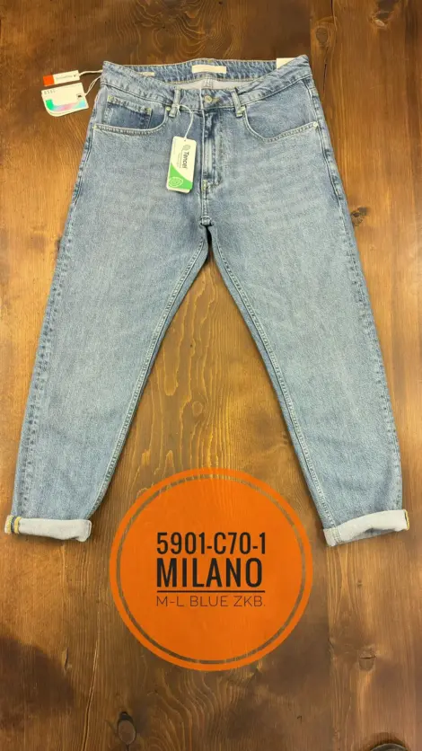 Jean uni homme bleu SLIM TAPERED