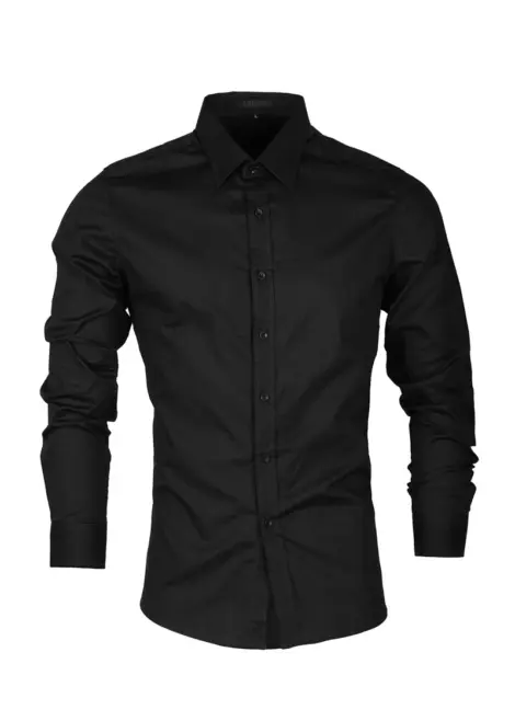 CHEMISE UNI MANCHES LONGUES COL CLASSIQUE