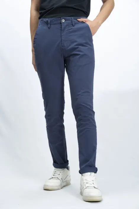 PANTALON CHINO COUPE REGULAR SIMPLE UNI HOMME