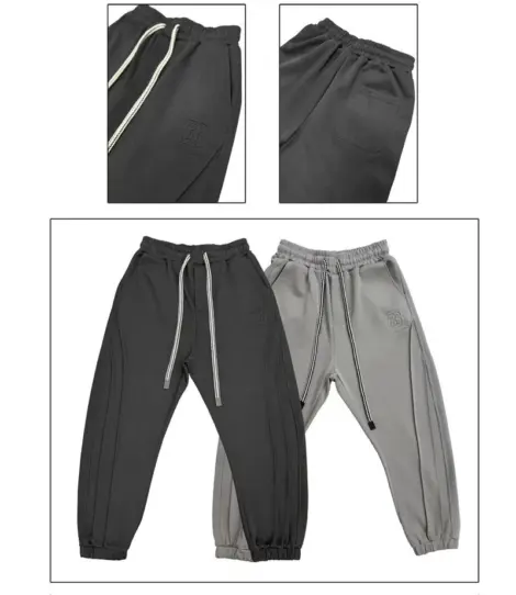 Pantalon jogging uni homme avec cordon de serrage, packaging: NOIR,GRIS:(2*S,2*M,2*L,2*XL,2*2XL-1*S,1*M,1*L,1*XL,1*2XL)
