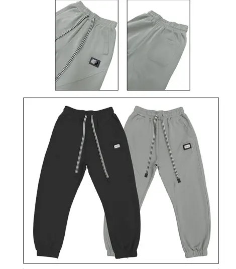 Pantalon jogging uni homme avec cordon de serrage, packaging: NOIR,GRIS:(2*S,2*M,2*L,2*XL,2*2XL-1*S,1*M,1*L,1*XL,1*2XL)
