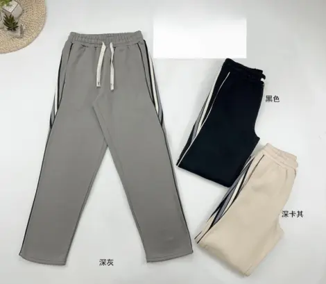 Pantalon jogging Uni Homme avec cordon et serrage à la taille