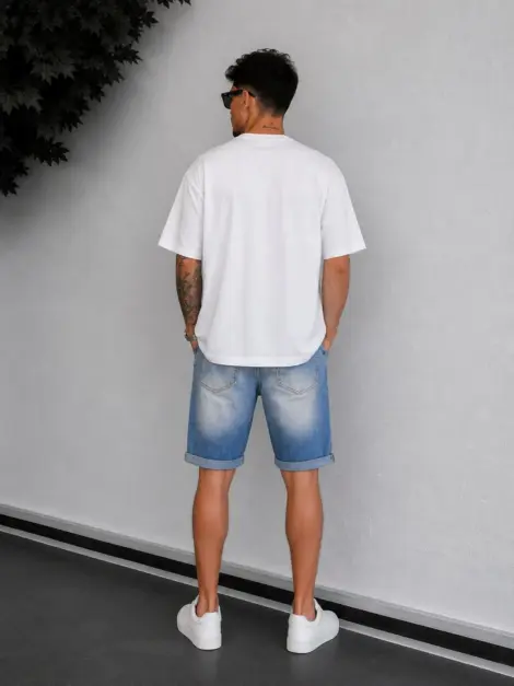 Short Jean Bleu Destroy