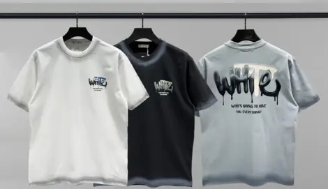 Tshirt Uni Homme avec motif WHITE