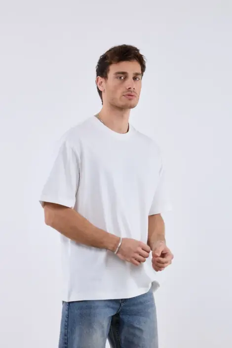 Tshirts uni oversize Homme avec broderie