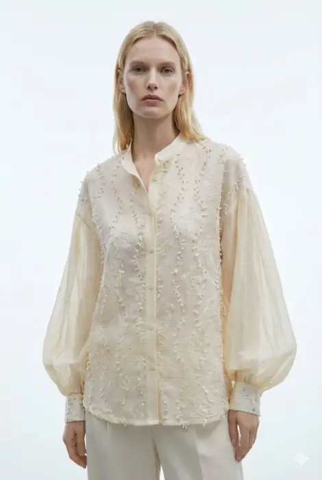 Justine&co Chemise Florale Texturée