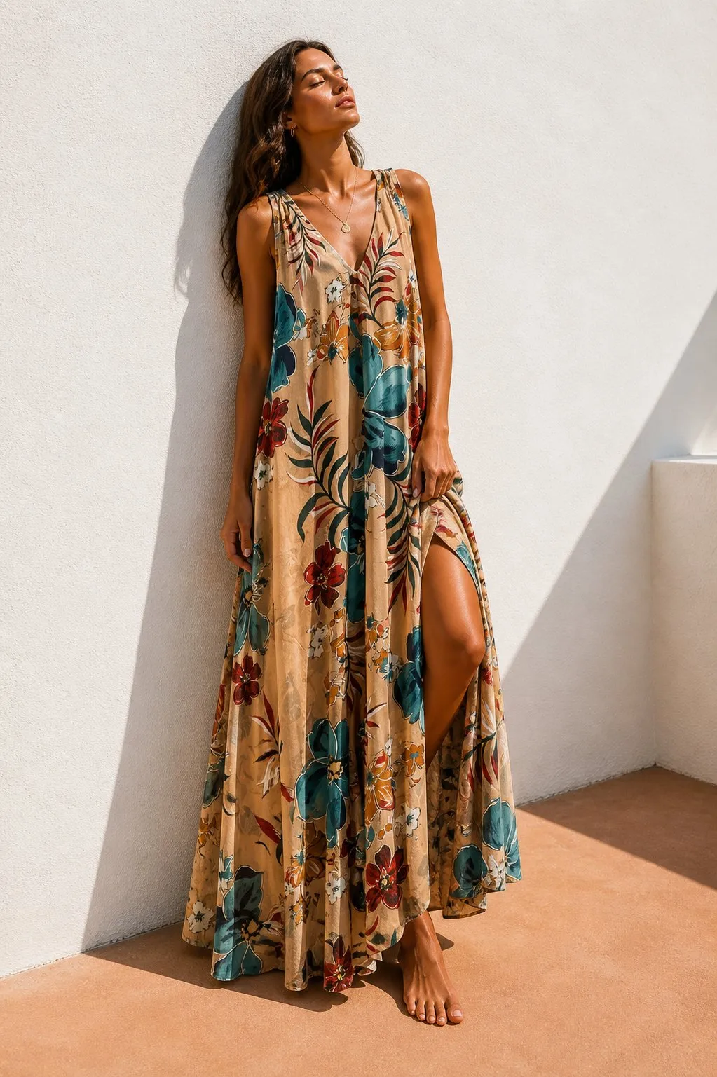 robe-longue-fluide-imprime-floral-col-v_beige_69f78ca4049c2