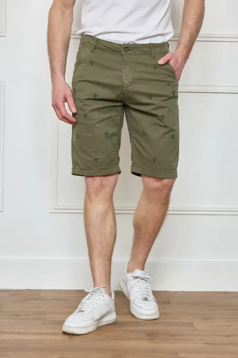 Bermuda uni homme motif palmiers