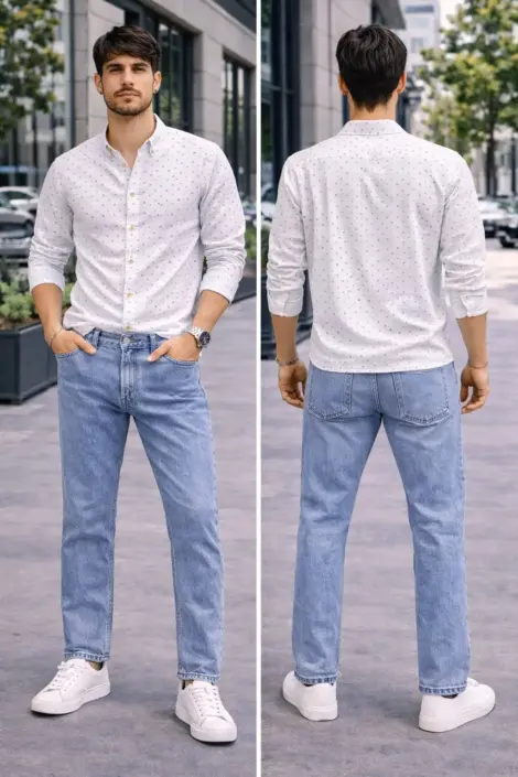 Chemise Blanche Motif Chic
