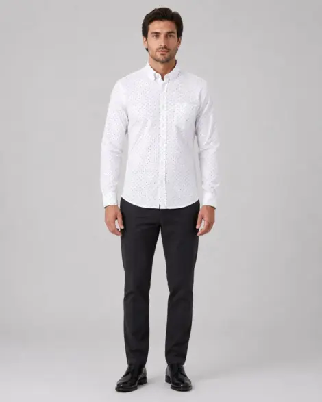 Chemise Blanche Oxford Stretch
