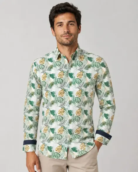 Chemise Blanche Tropical Chic