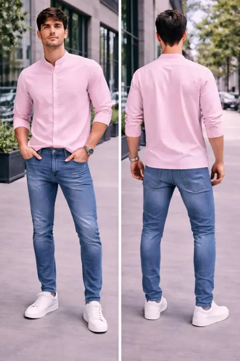Chemise Col Mao Modern