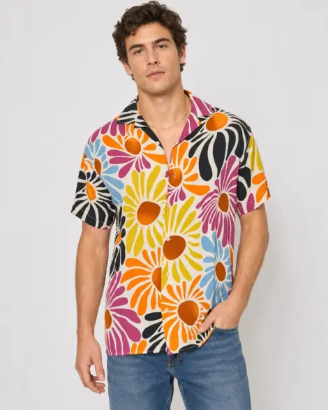 Chemise Fleurie Multicolore