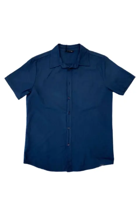 Chemise unie homme à manches courtes