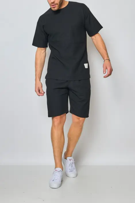 Ensemble Homme Gris T-shirt & Short Confort