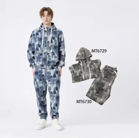 Ensemble Homme Sweat à capuche et zip, jogging avec serrage à la cheville
