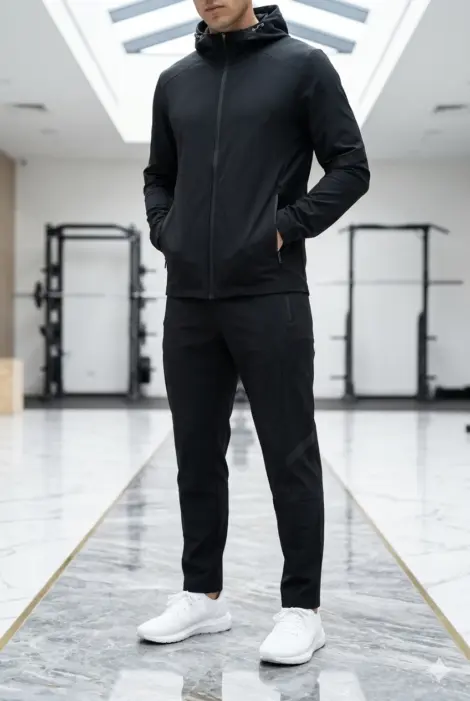 Ensemble uni homme, sport performance, alliance confort thermique et design