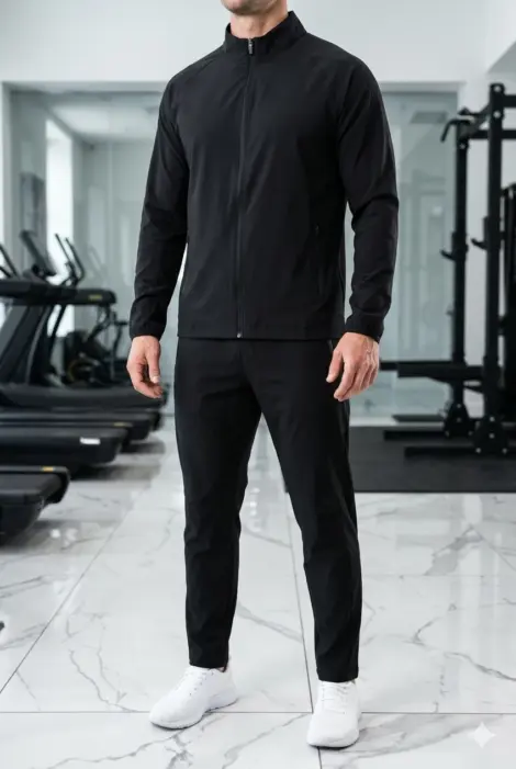 Ensemble uni homme, sport performance, alliance confort thermique et design