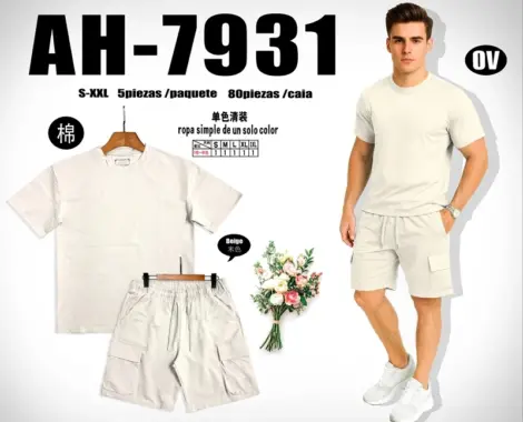 Ensemble uni homme tshirt oversize et short