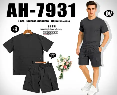 Ensemble uni homme tshirt oversize et short
