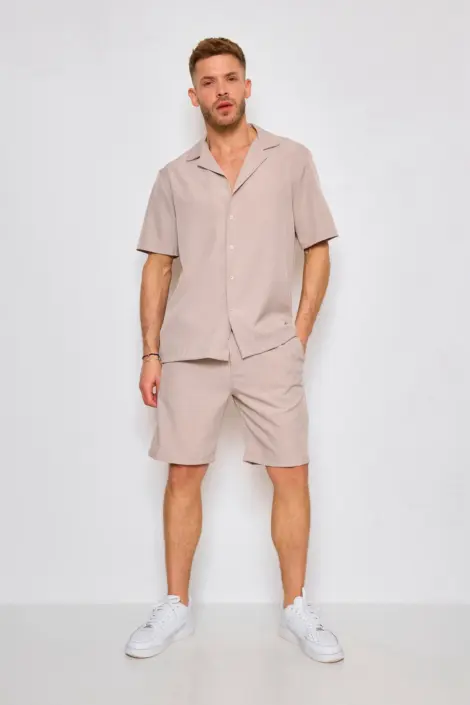 Ensembles uni chemisette et short homme