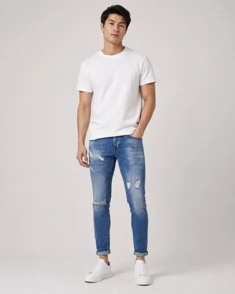Jean Bleu Washed Slim Casual