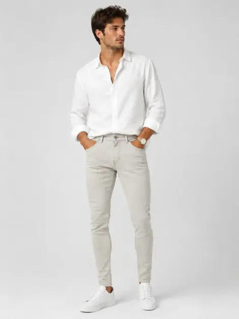 Jean Gris Clair Slim Clean
