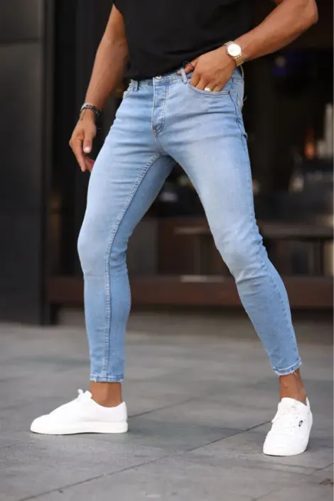 Jean Homme Bleu Clair Slim Moderne