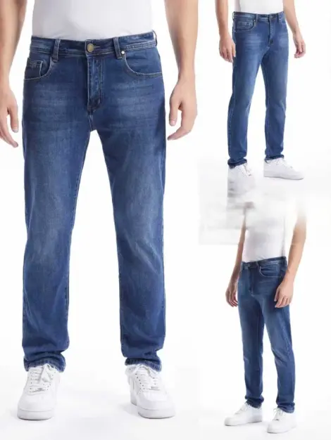 Jean homme simple regulat fit bleu