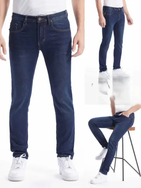 Jean homme simple slim fit bleu