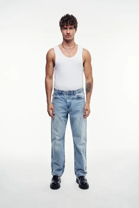 Jean homme uni, BAGGY FIT: 1*30,1*31,2*32,2*33,1*34,1*36