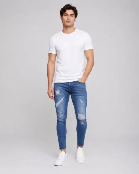 Jean Slim Destroy Washed