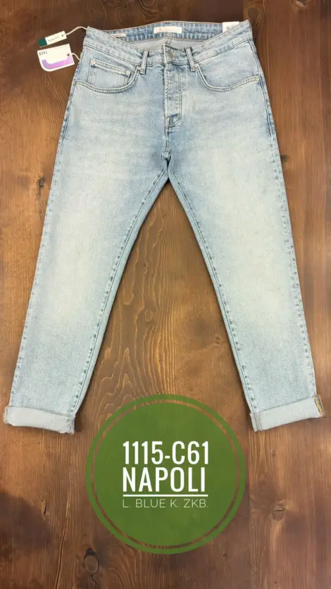 Jean uni homme bleu clair SLIM FIT