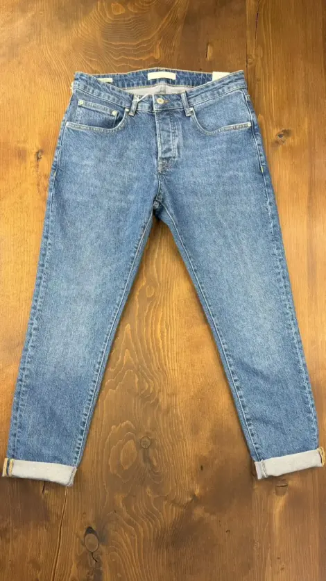 Jean uni homme bleu SLIM FIT