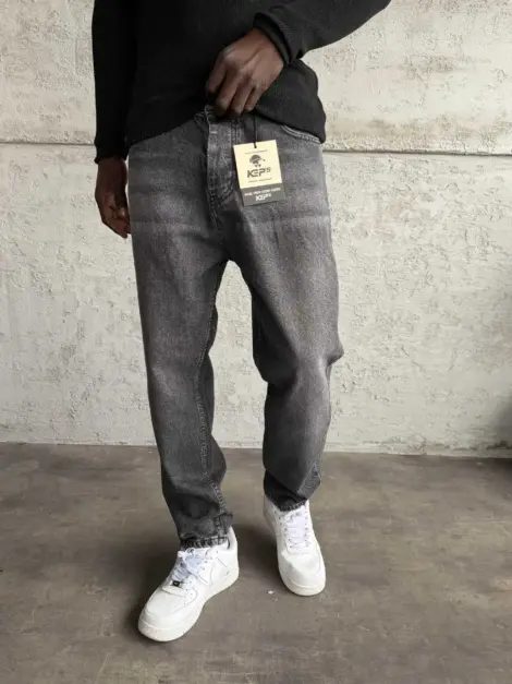 Jean uni homme noir BOYFRIEND FIT