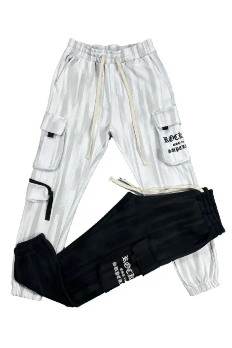 Jogging homme style cargo motif