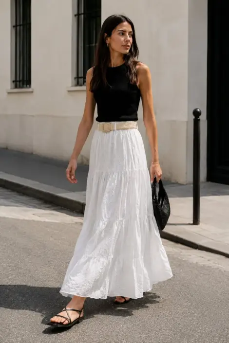 Jupe broderie anglaise