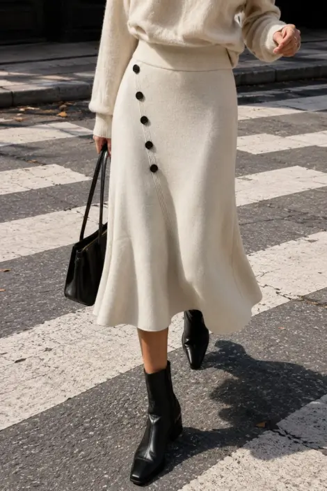 Jupe Midi en Maille